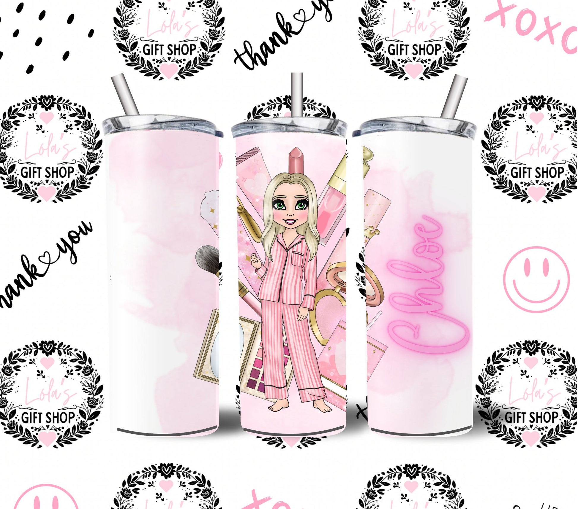 Make up girl tumbler - Lola’s gift shop <3Make up girl tumblerLola’s gift shop <3