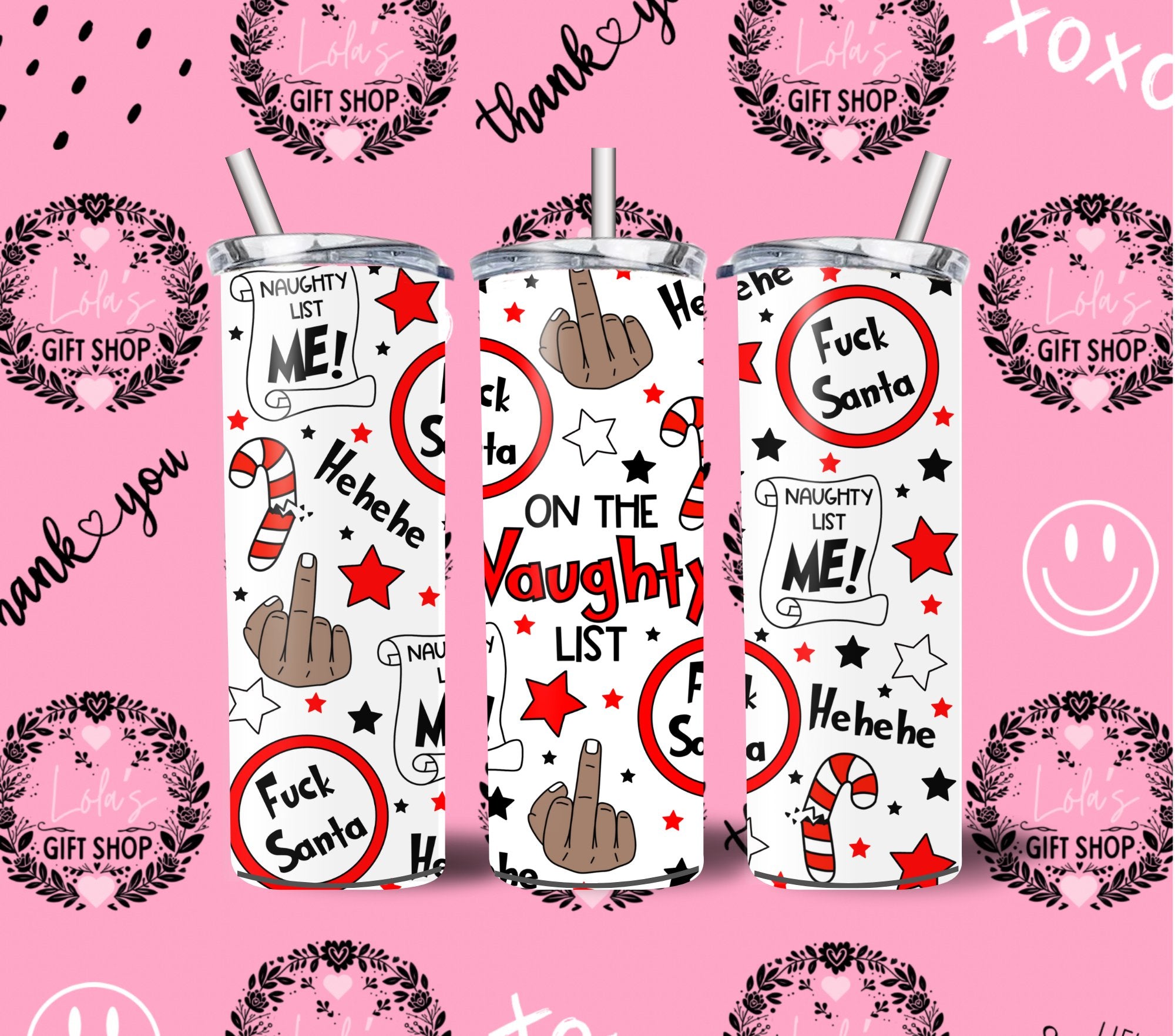 Naughty list 20oz tumbler - Lola’s gift shop <3Naughty list 20oz tumblerLola’s gift shop <3