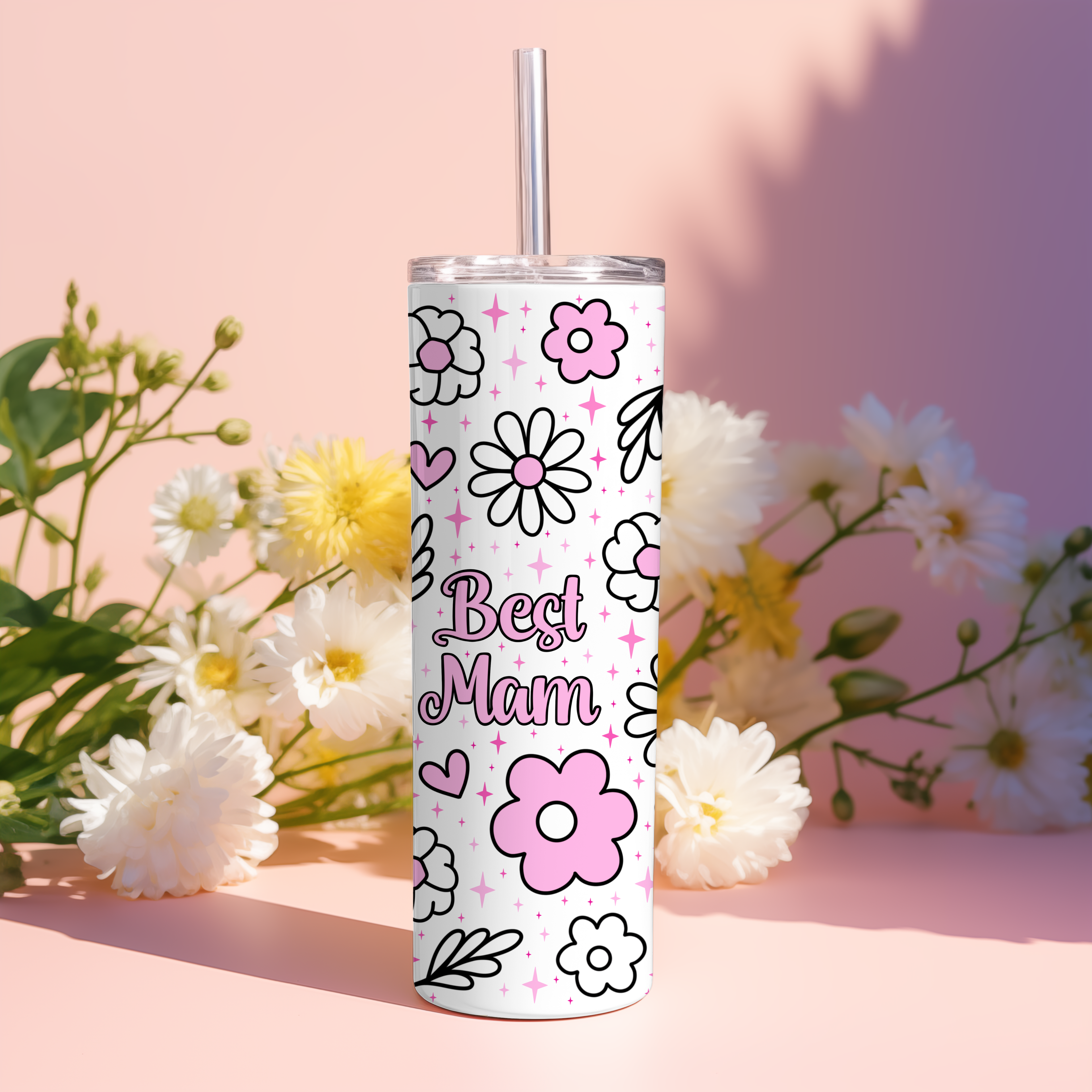 Best mam/mum 20oz tumbler flower