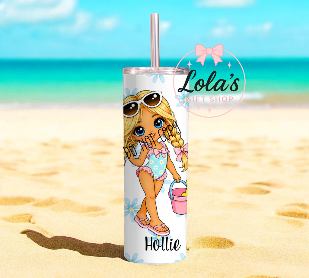 Daisy beach girls 20oz personalised tumbler