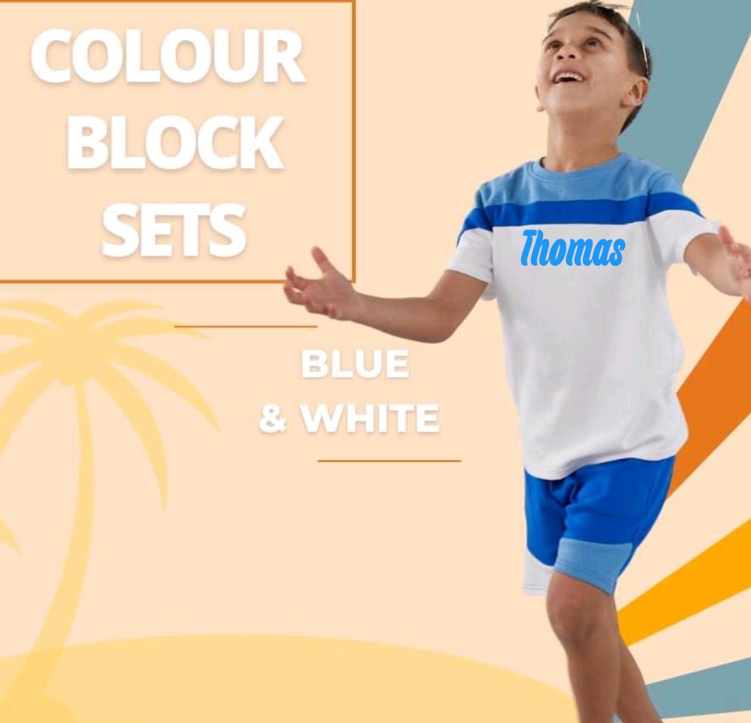 colour block shorts and Tshirt sets - Lola’s gift shop <3colour block shorts and Tshirt setsLola’s gift shop <3