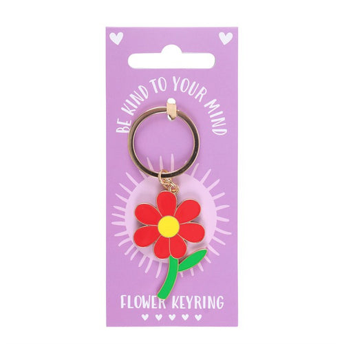 Be Kind to Your Mind Flower Keyring