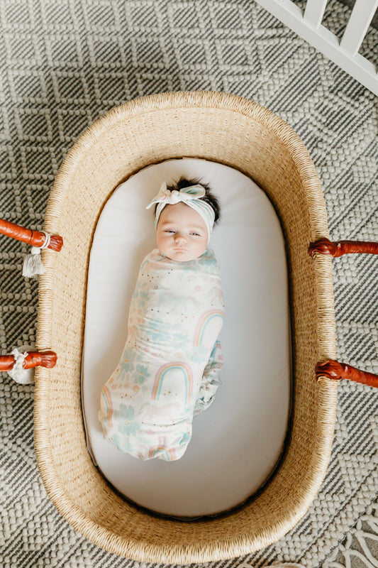 Copper Pearl Knitted Swaddle Blanket Whimsy