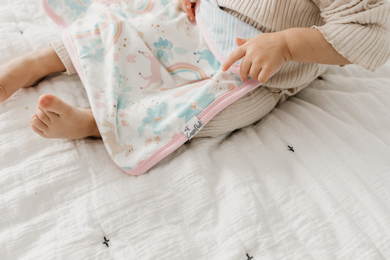 Copper Pearl Lovey 3 Layer Comfort Blanket Whimsy 2Pk
