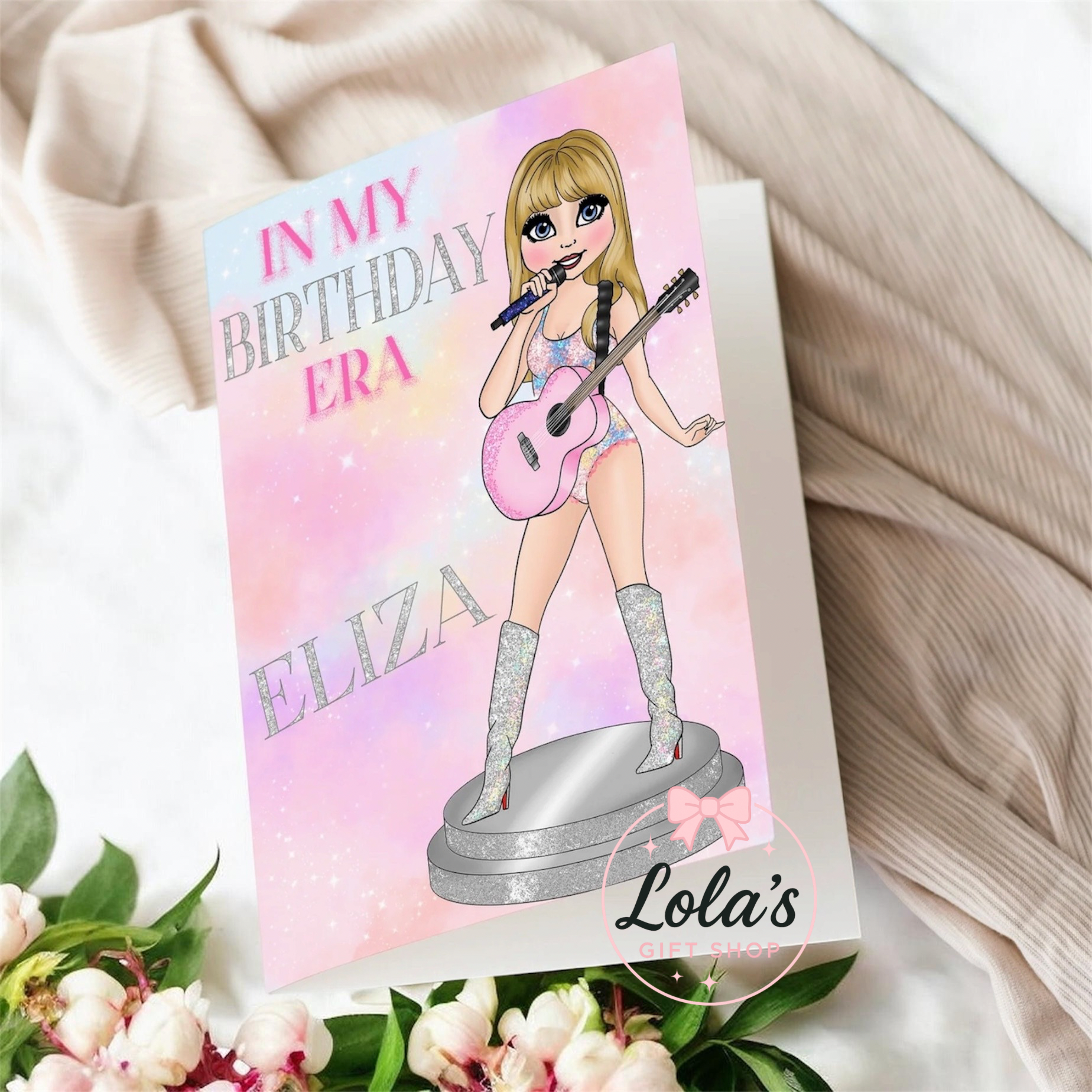 POPSTAR 'IN MY BIRTHDAY ERA' DOLLY- PREMIUM PERSONALISED BIRTHDAY CARDS