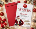 Personalised Santa nice list & Red envelope