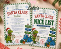 Dinosaur Christmas Letters to Santa and nice list
