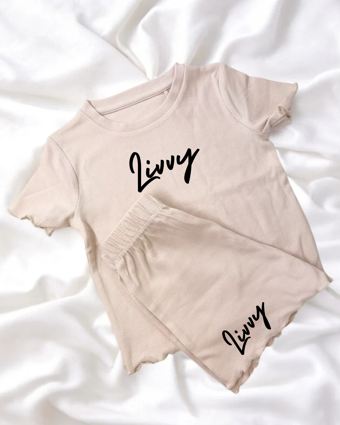 Ribbed personalised shirts sets