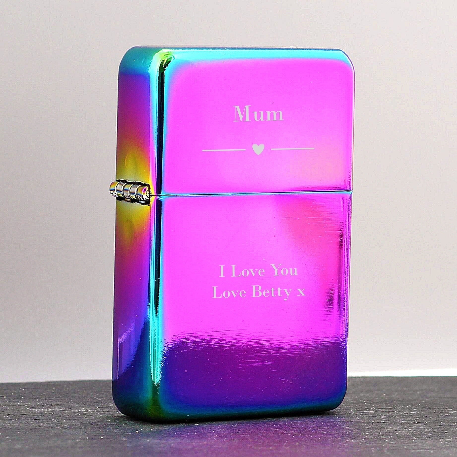 Personalised heart rainbow lighter - Lola’s gift shop <3Personalised heart rainbow lighterLola’s gift shop <3