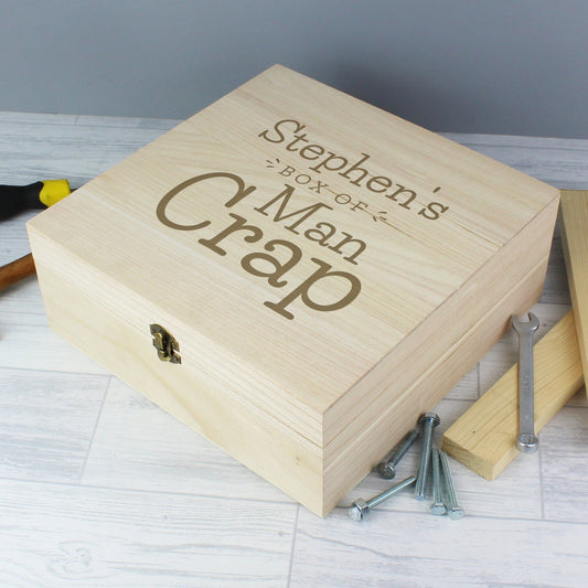 Personalised man crap wooden keepsake box - Lola’s gift shop <3Personalised man crap wooden keepsake boxLola’s gift shop <3