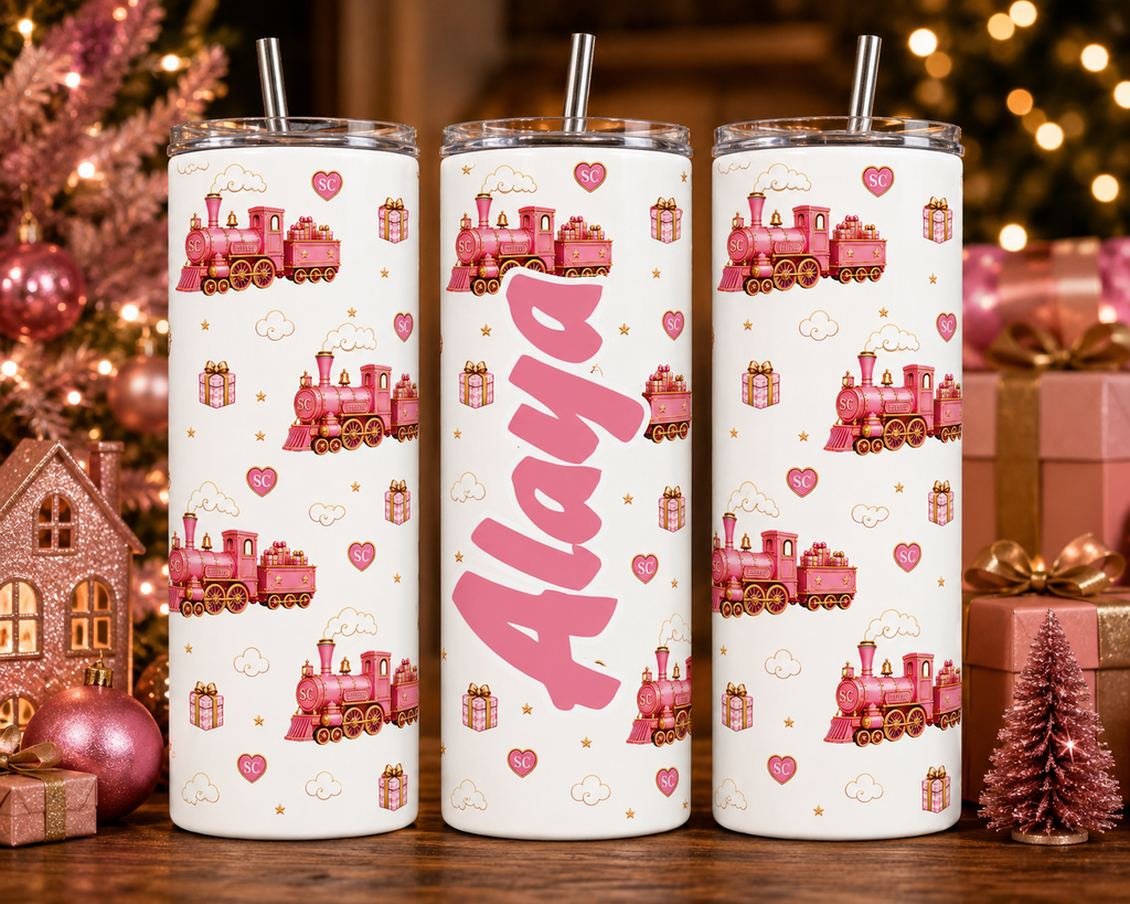 Personalised north Pole express train 20oz tumbler