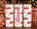 Personalised north Pole express train 20oz tumbler