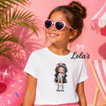 Pink take a selfie girl personalised tshirt
