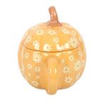 Groovy Floral Pumpkin Lidded Mug
