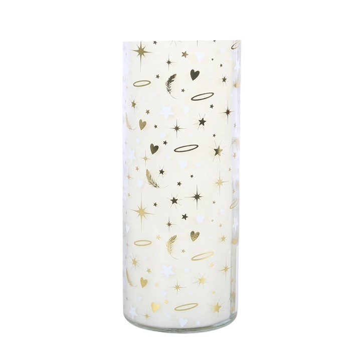 Remember an Angel Feather Print Tube Candle