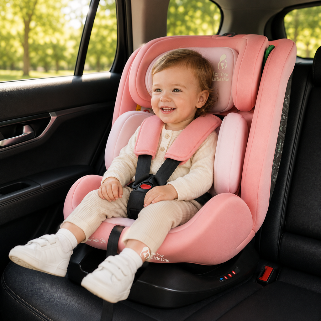 For Your Little One GrowWithMe 0/1/2/3 i-Size Car Seat - Blush Rose (Birth-12 Years)