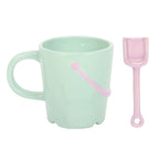 Pastel Bucket Mug with Spade Spoon