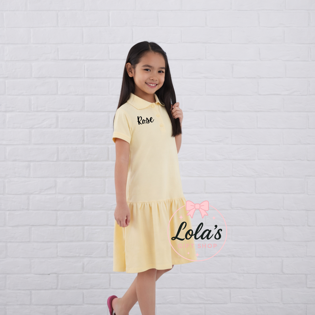 Cotton personalised polo dresses