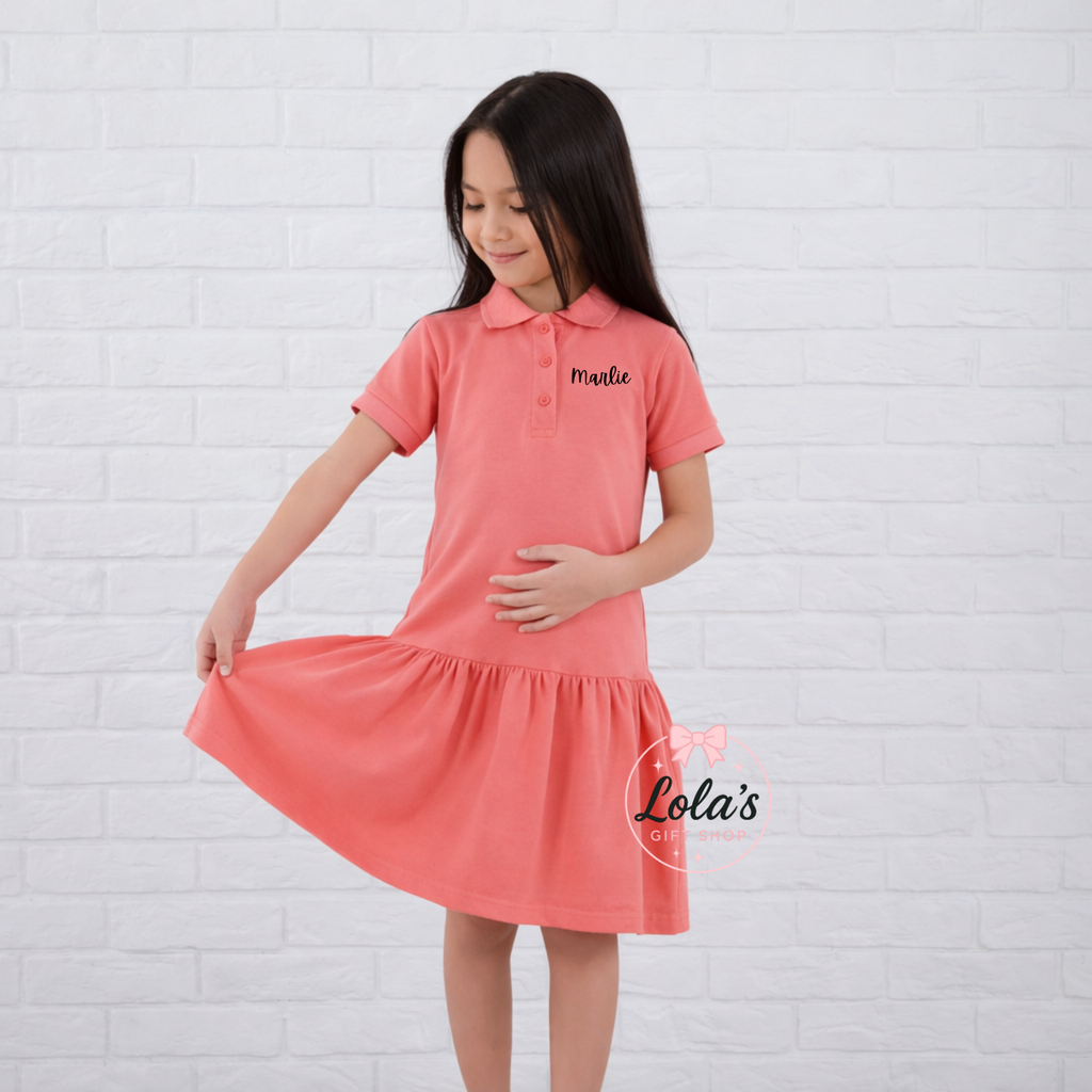 Cotton personalised polo dresses