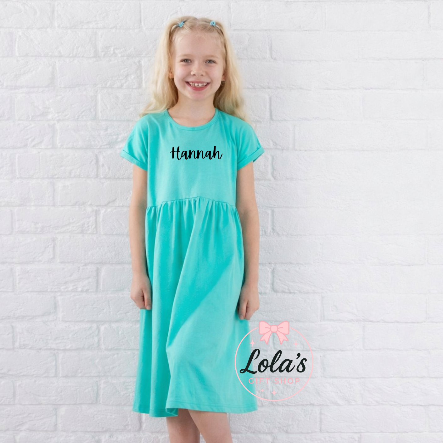 Cotton personalised jersey dresses