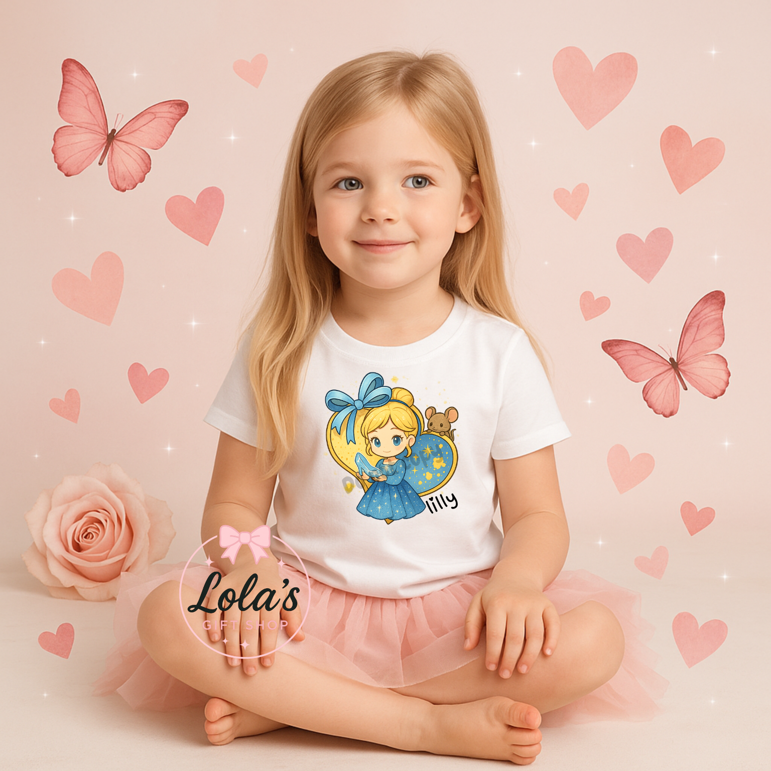 Personalised Blue Princess T-Shirt