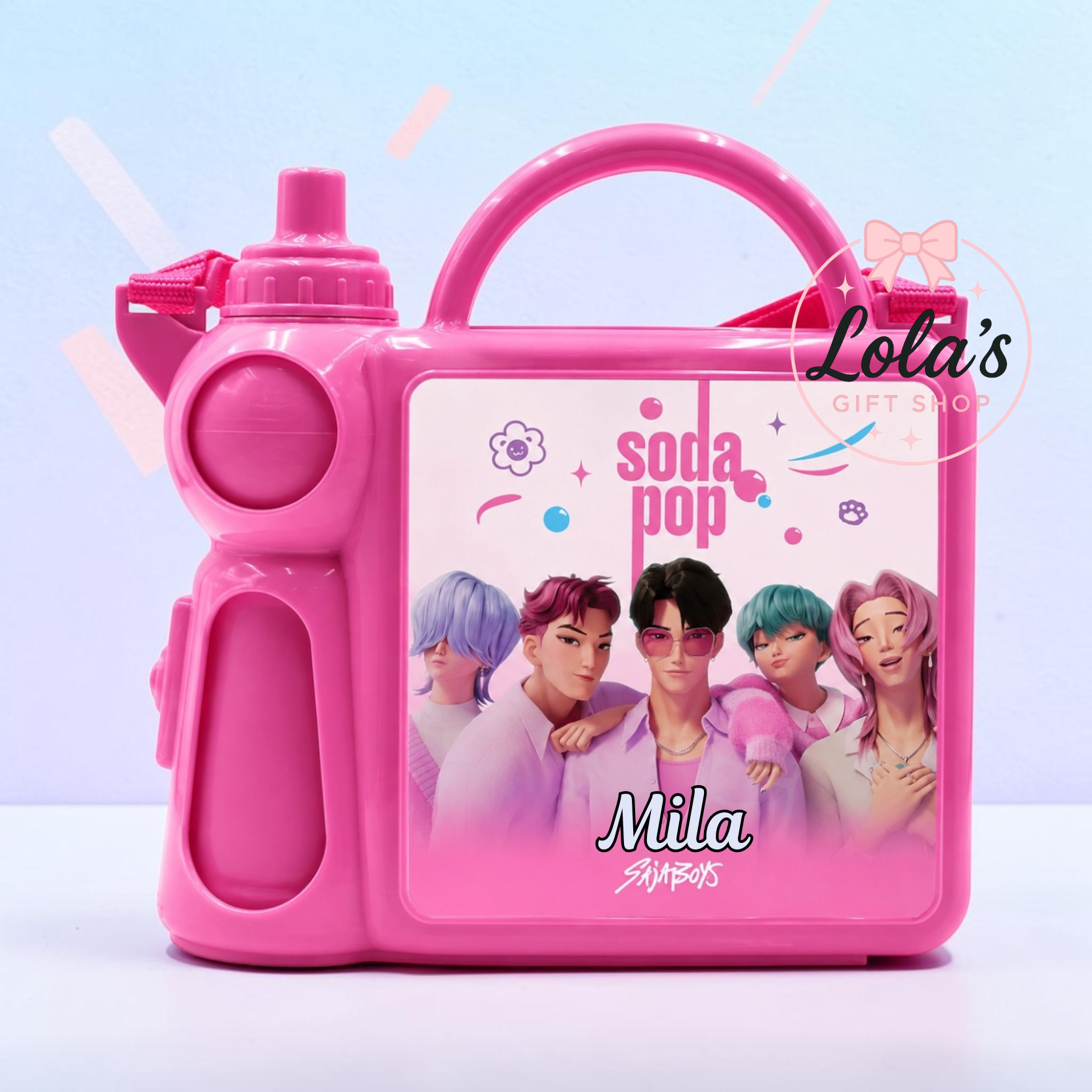 Personalised Sj boys lunch box with flask