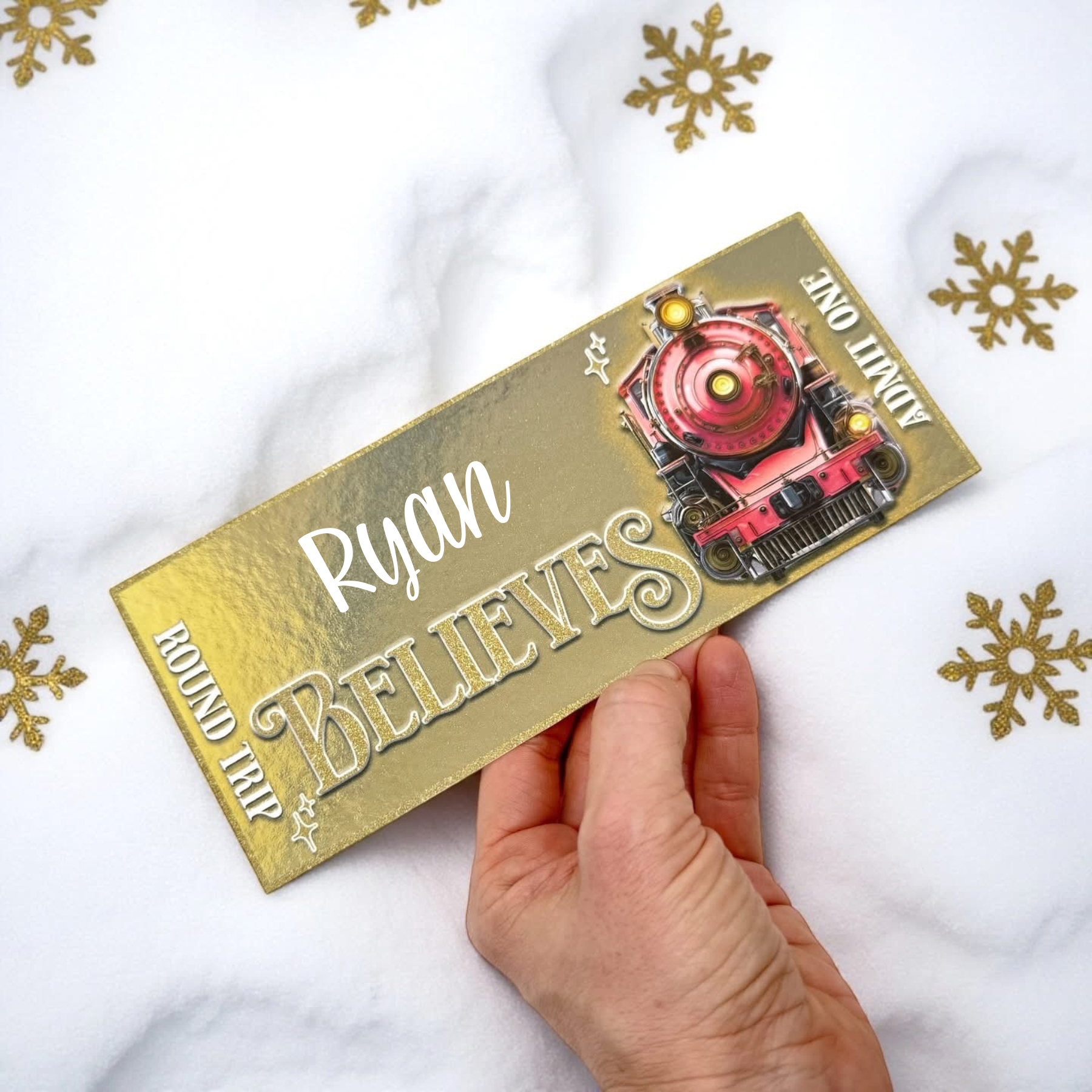 Golden believe ticket card