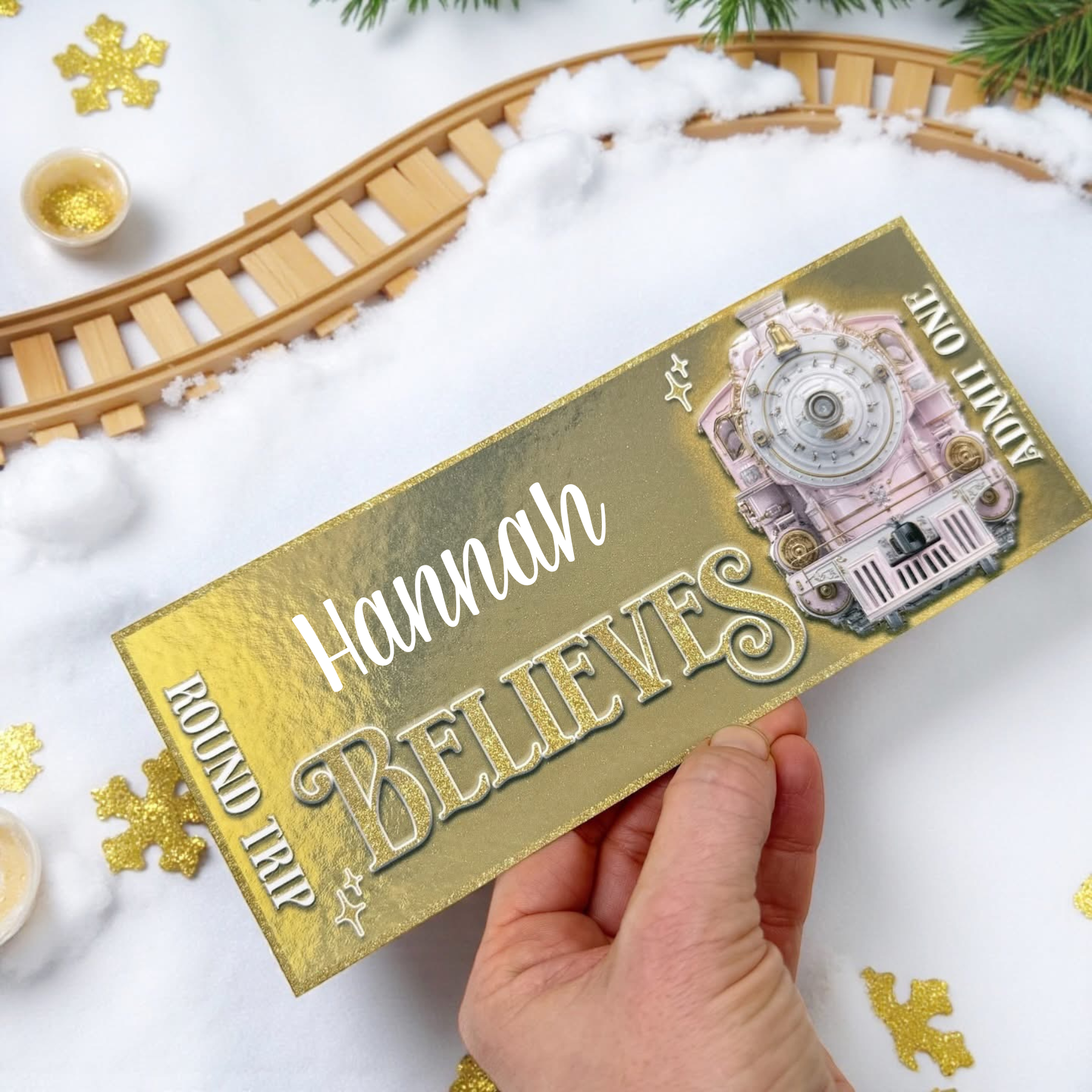Golden believe ticket card