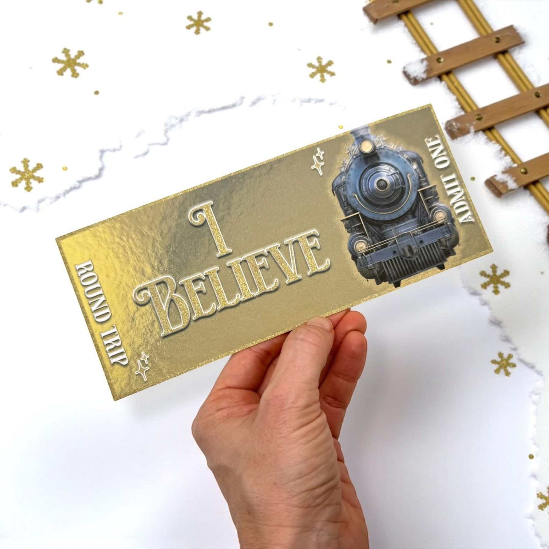Golden believe ticket card
