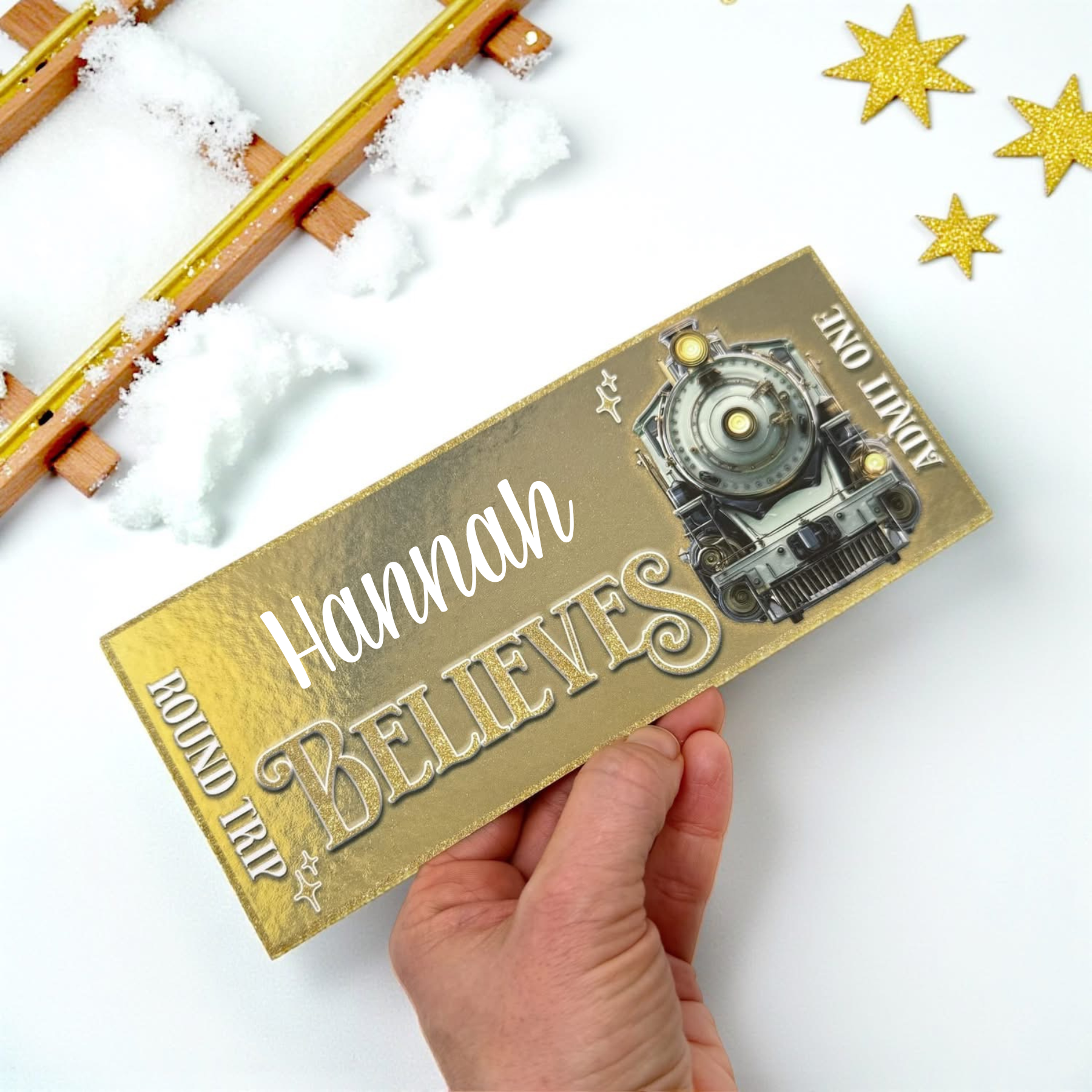 Golden believe ticket card