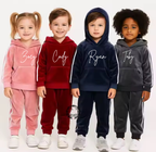 2 stripe velvet personalised hoodie and track pants