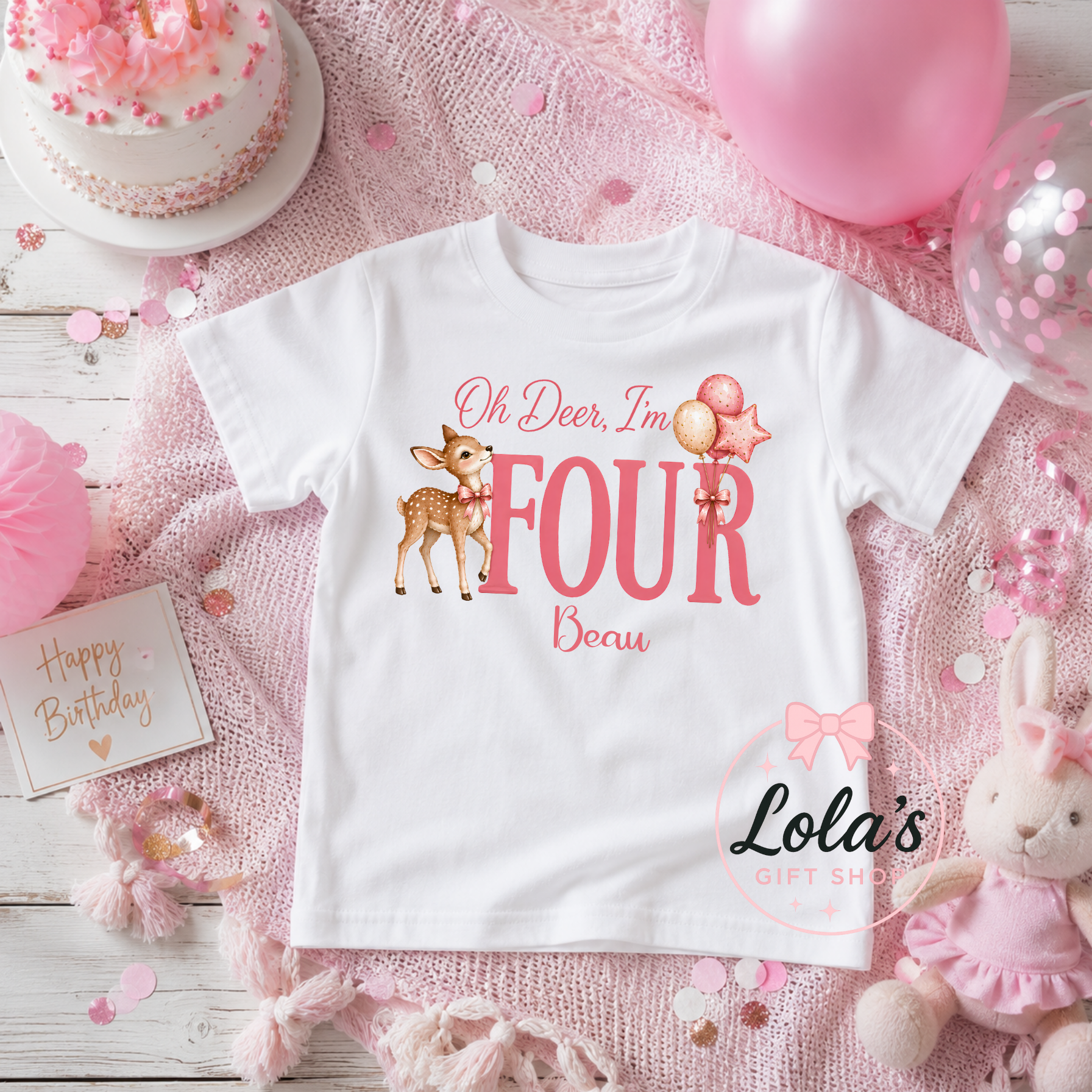 Oh dear I’m four personalised tshirt