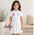 Football crest polo dress personalised