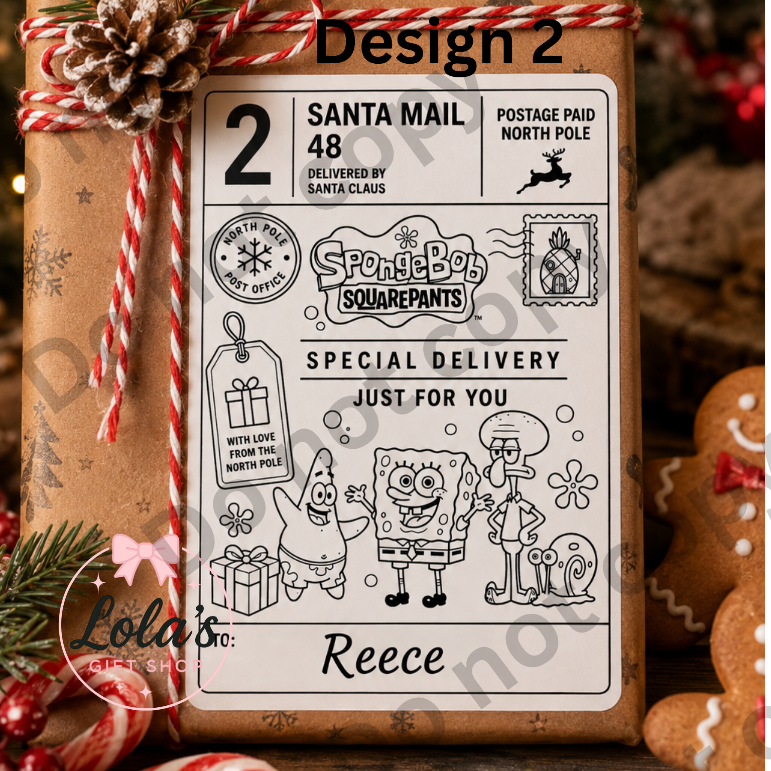 Christmas thermal labels -various designs