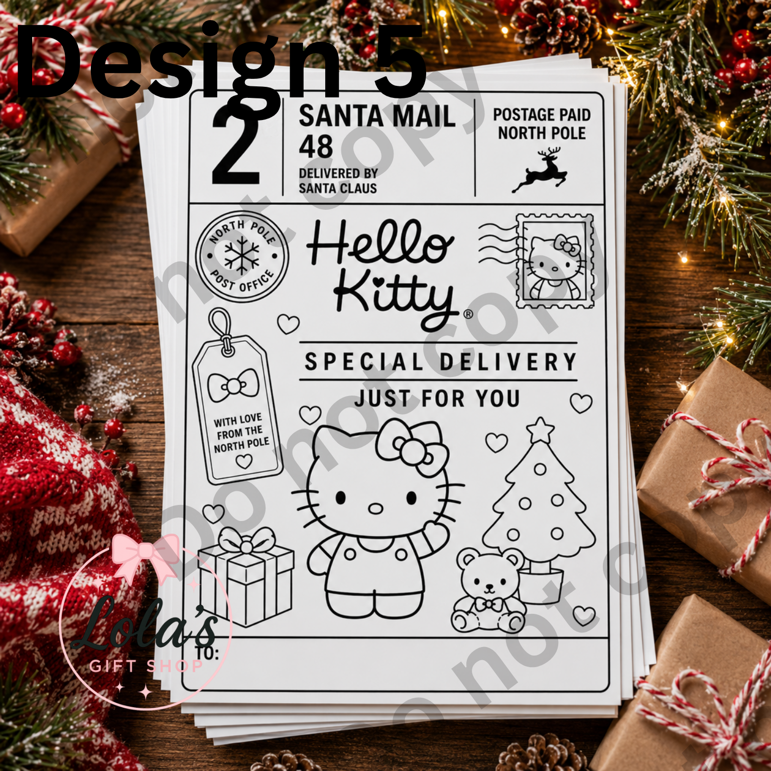 Christmas thermal labels -various designs