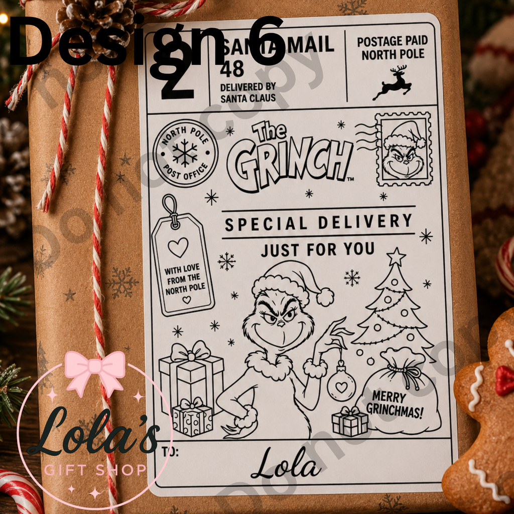 Christmas thermal labels -various designs