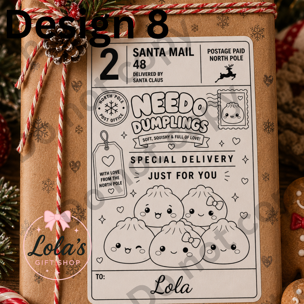 Christmas thermal labels -various designs