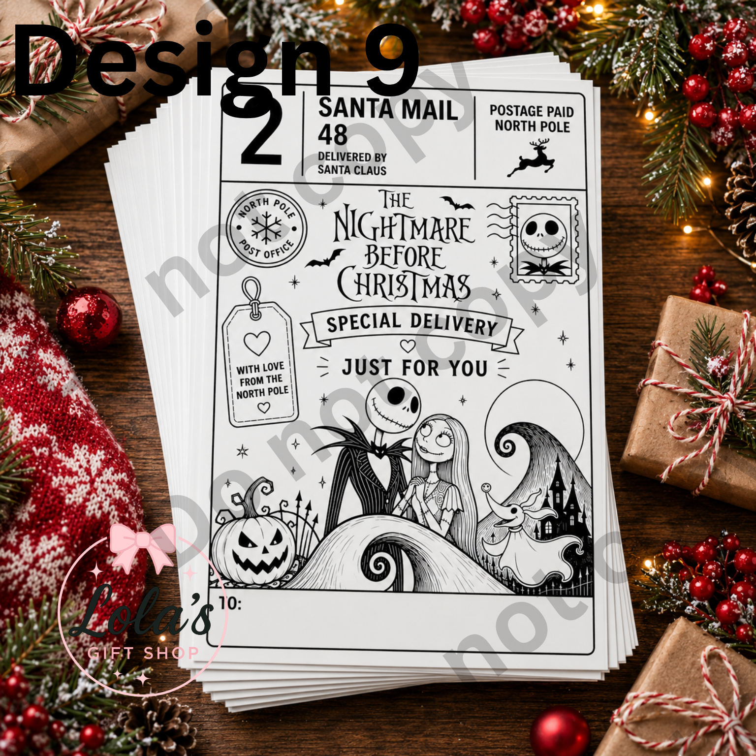 Christmas thermal labels -various designs