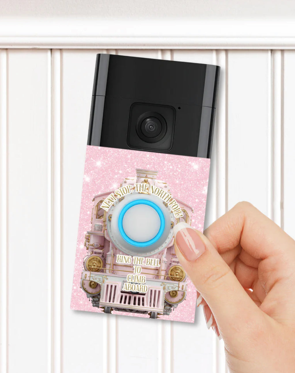 DOORBELL STICKER - RING 2ND GEN- Christmas express- UV DECAL