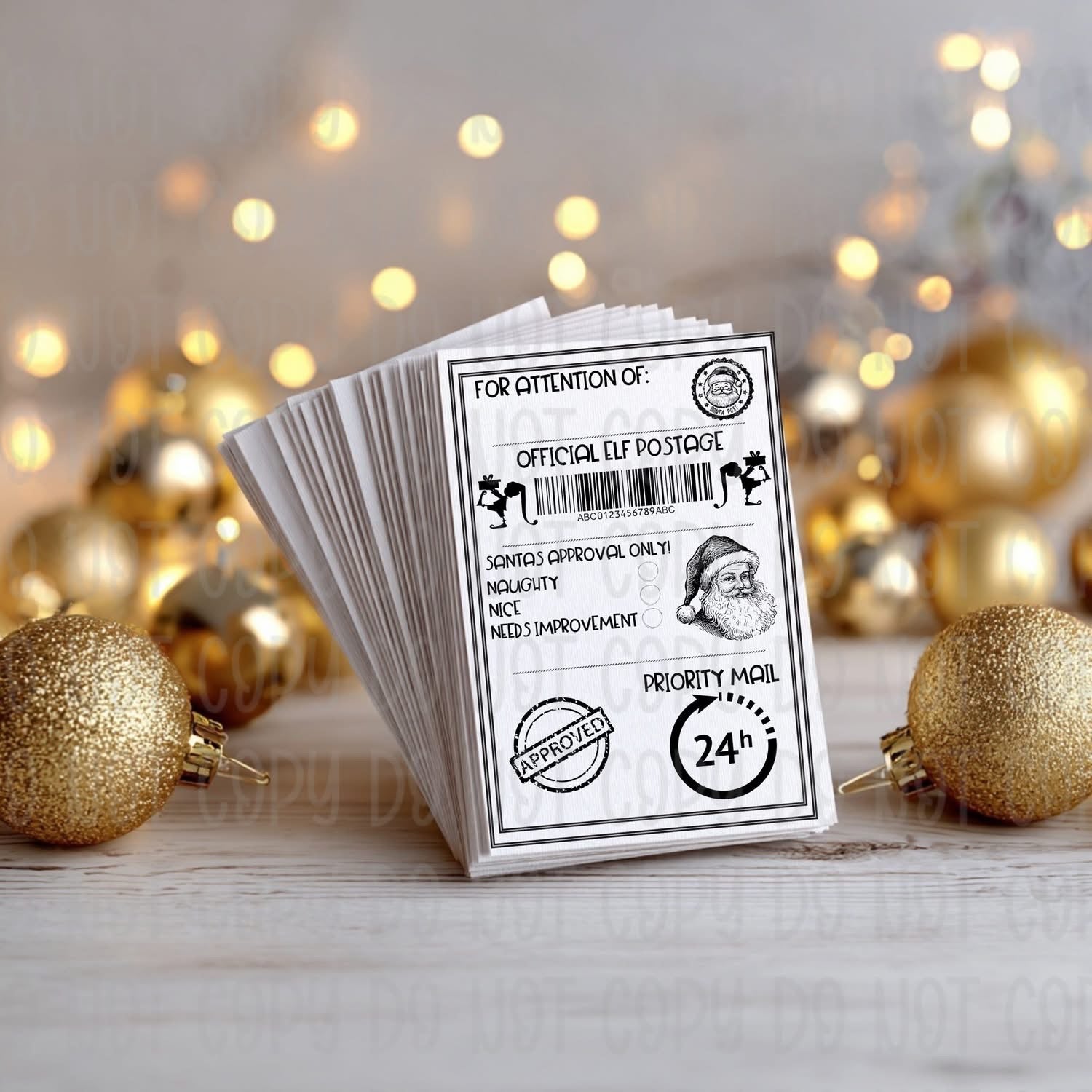 20 personalised Santa labels