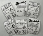 20 personalised Santa labels