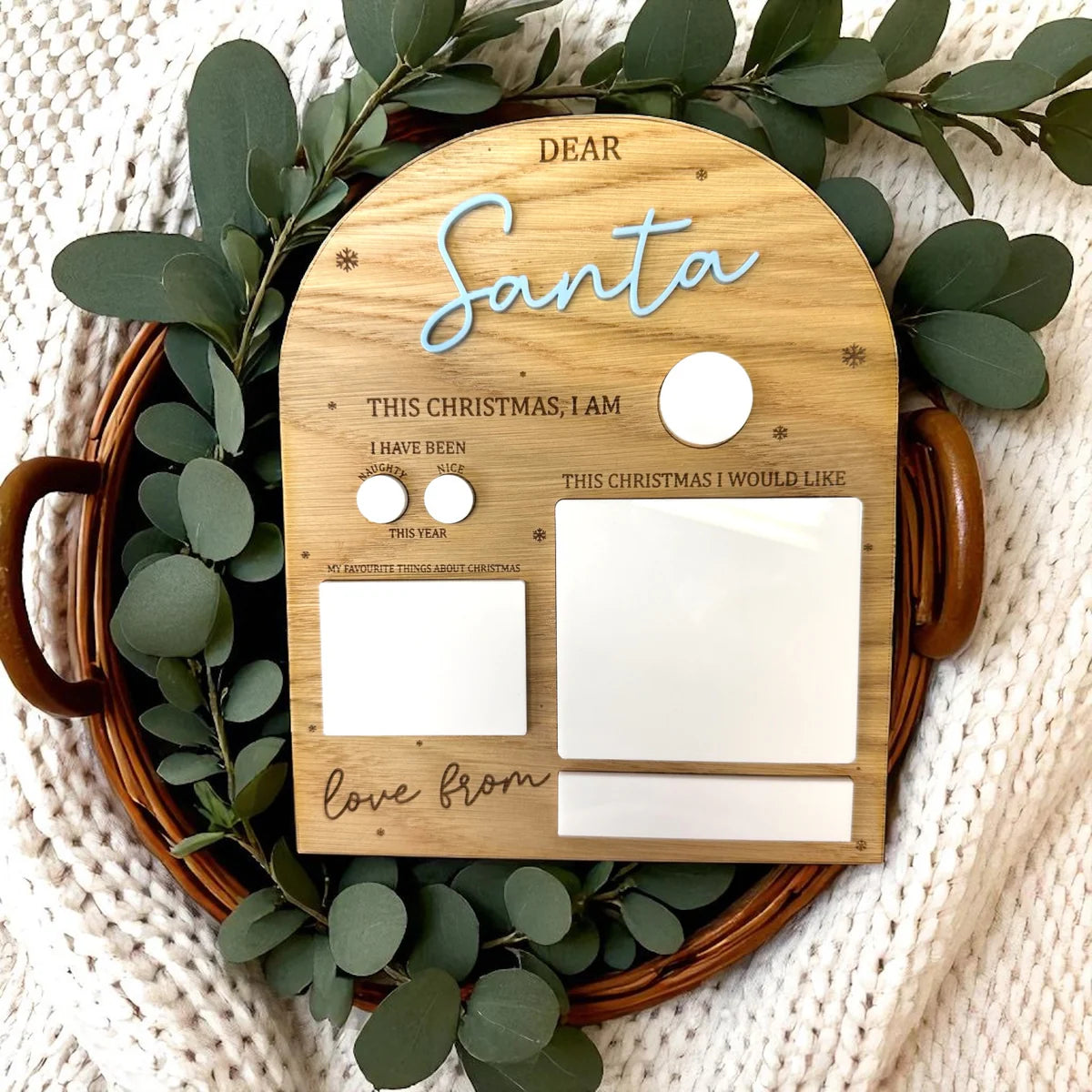 Dear Santa wish board