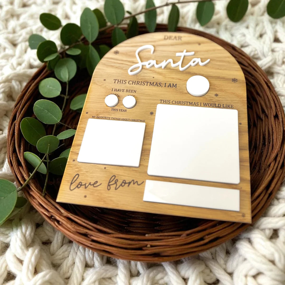 Dear Santa wish board