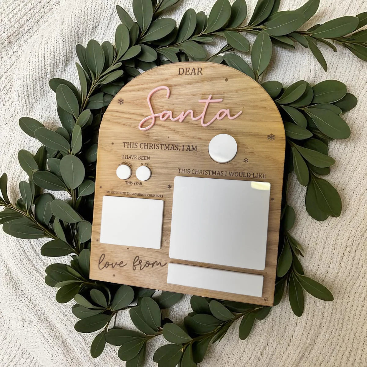 Dear Santa wish board