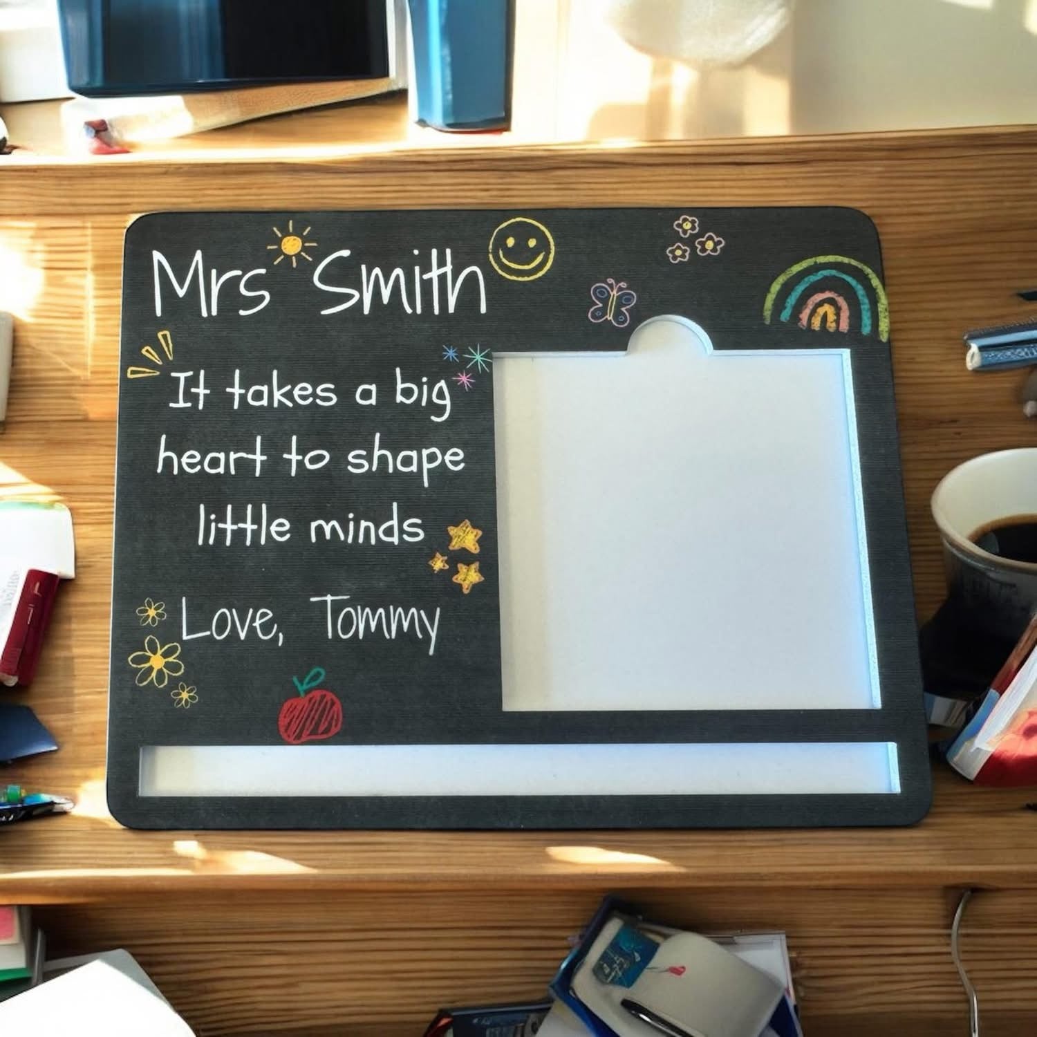 Personalised it takes a big heart stick note and pad holder