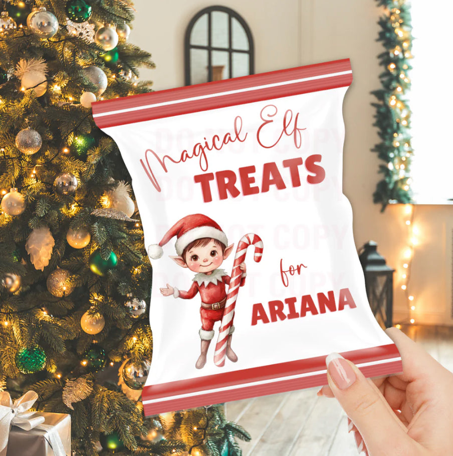 Filled magical elf treats packet