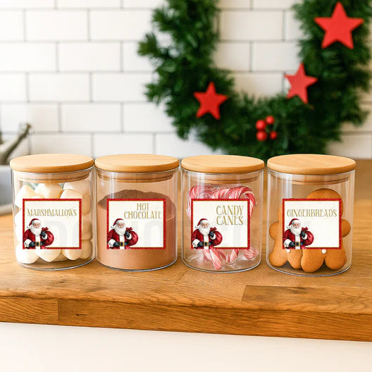 Hot chocolate jar station x 4