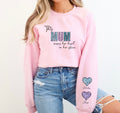 Heart on sleeve personalised sweatshirt