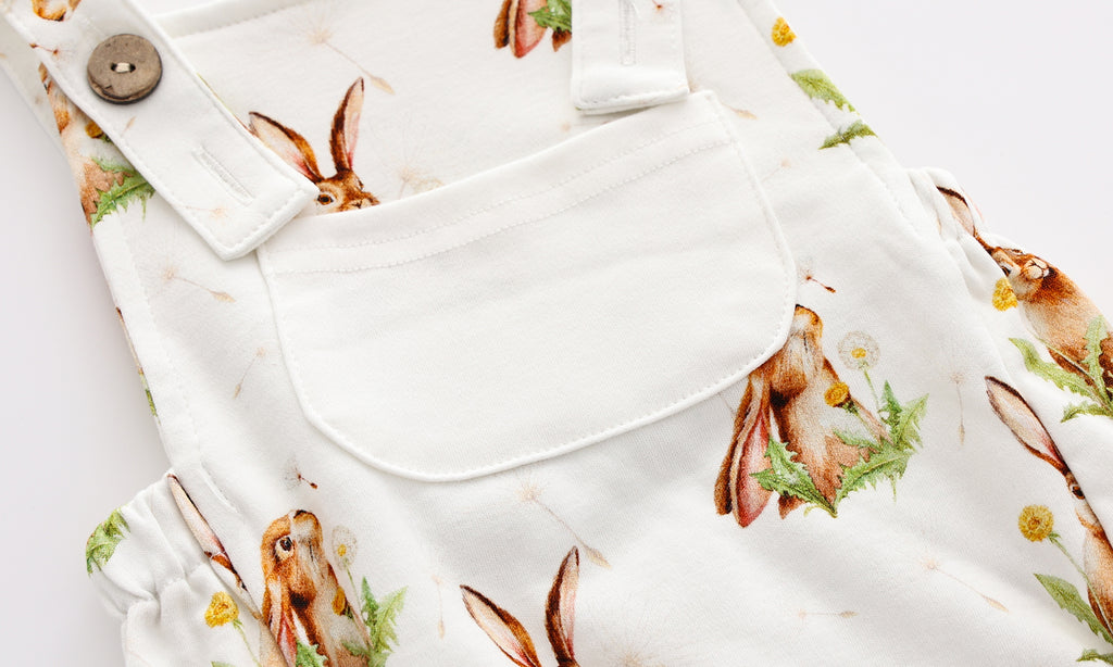Dandelion and the hare personalised dungerees romper