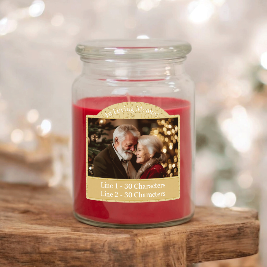 Personalised photo upload candles